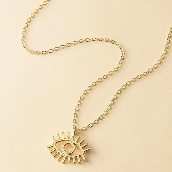 GlitzBlitz Boutique Jewelry - Any 2/$20! Gold Evil Eye Clasp Back Necklace